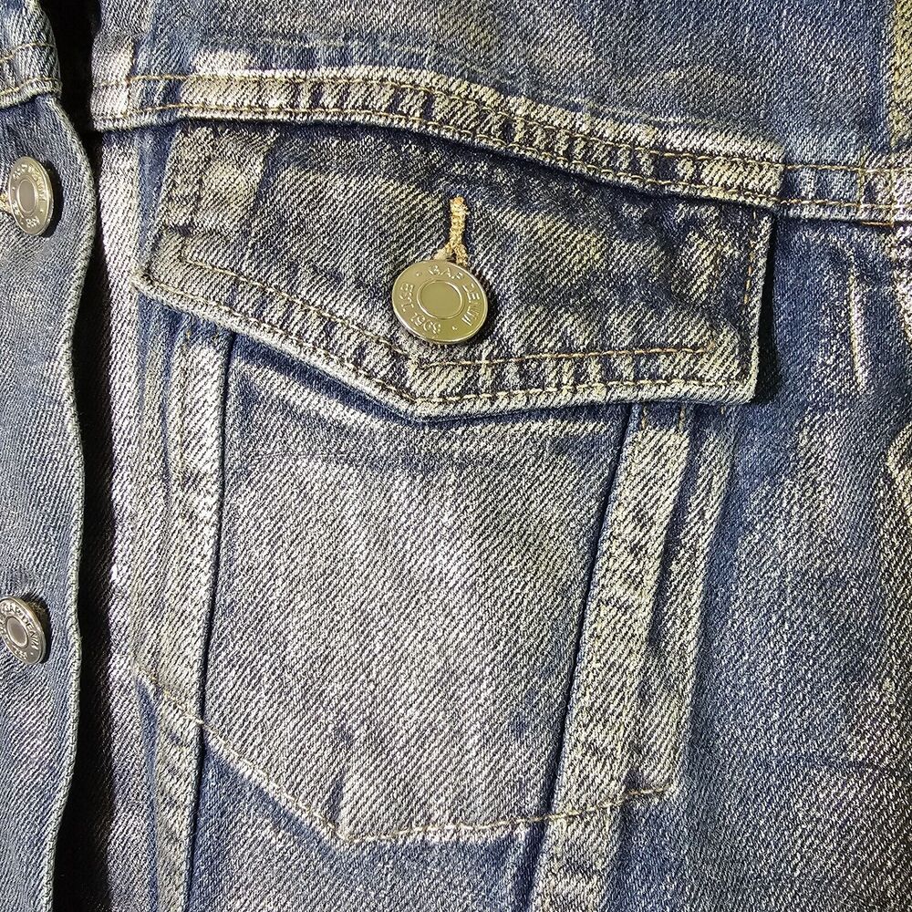 NWT Gap Women's Icon Jacket Medium Indigo Denim Silver Wash Size Large - Picture 10 of 11